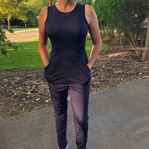 Navy Sleeveless Jumpsuit